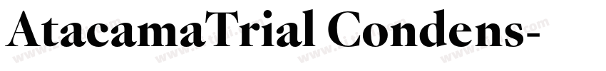 AtacamaTrial Condens字体转换 AtacamaTrial Condens字体转换